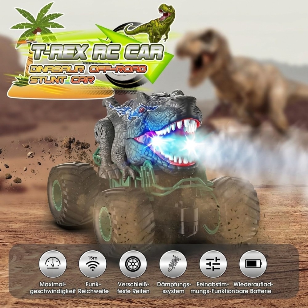 Auto RC Dinosauro Telecomando per Bambini foto 6