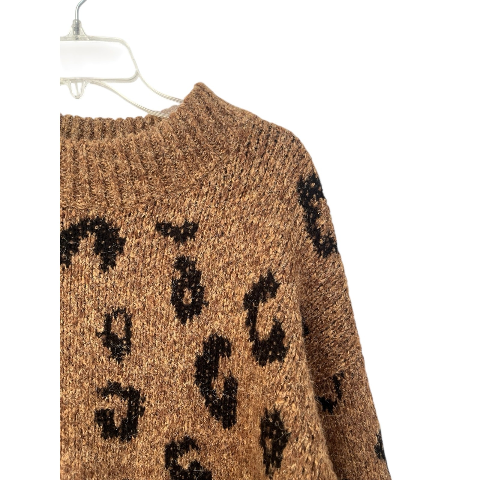 Universal Thread Sweater Leopard Animal Print Bro… - image 4