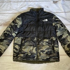north face camouflage jacket Fleece Lined Boys L 12 U3