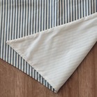 3 Pc. Country Curtains Brand Blue Ticking Stripe Curtain Panel And Swags — photo 3