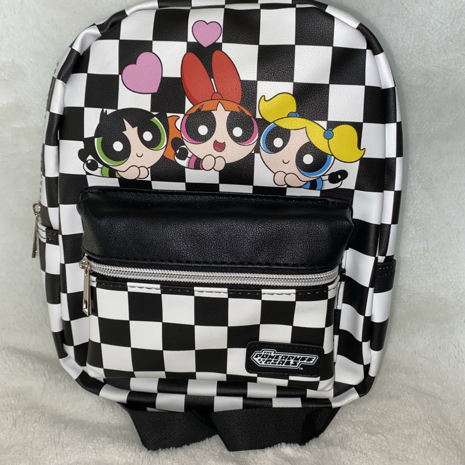 Powerpuff Girls Checkered Mini Backpack - Rare - W Adjustable Straps