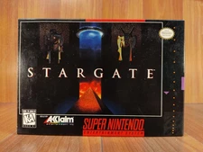 MINTY BOX CIB Stargate 100% complete in snes lot Registratn Poster VERY CLEAN A+