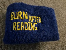 2008 BURN AFTER READING Movie Film Promo Blue Sweatband Wristband Coen Bros RARE