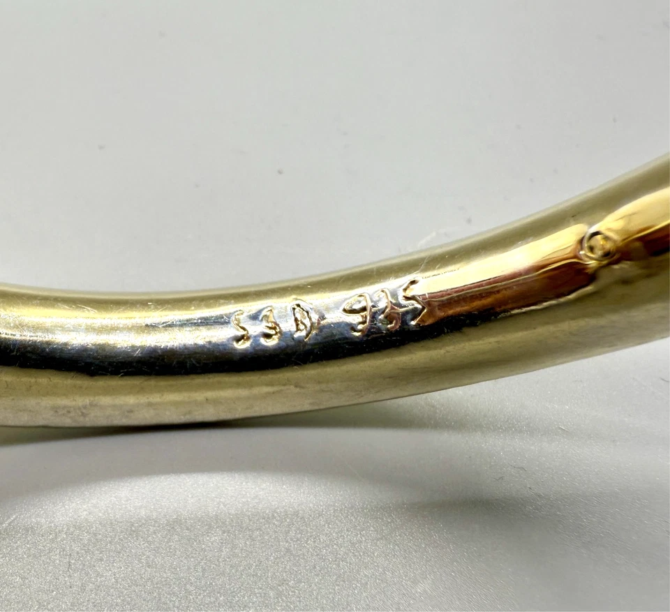 Brazalete Brazalete Simon Sebbag Designs SSD Suave Cóncavo Plata de Ley 925 Oro Foto 3 de 3