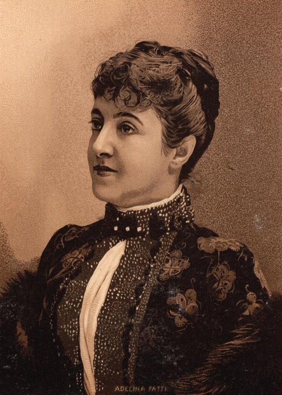 *ADELINA PATTI GREAT ITALIAN SOPRANO 1880 PHOTO*