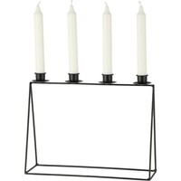 KerzenstäNder Schwarz Metall Kerzenleuchter Deko Kerzenhalter FüR 4 Stabkerzen