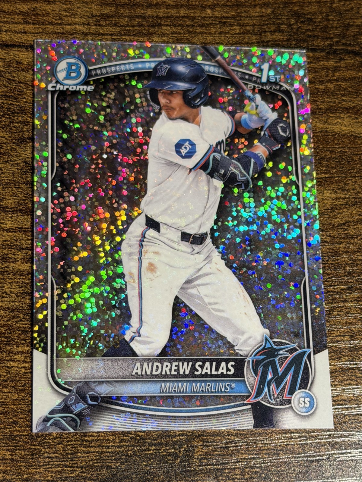 ANDREW SALAS 2025 Bowman Chrome #BCP-156 Marlins 1st Mini Diamond Refractor