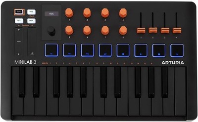 Arturia MiniLab 3 25-Key USB MIDI Controller   Orange Limited Edition