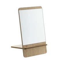 Make-Up Mirror Shaving Mirror Slim Style Free Standing Wooden Bathroom Mirror