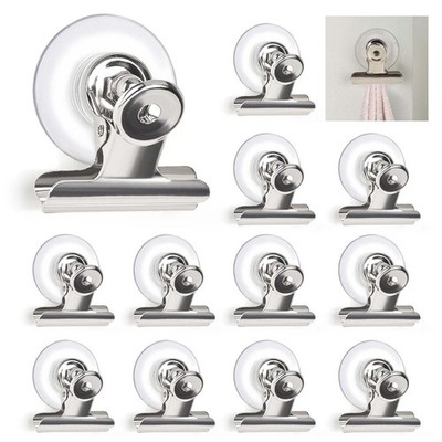 AccEncyc Suction Cup Clips for Windows 12Pcs Suction Clips Clear Suction Cup