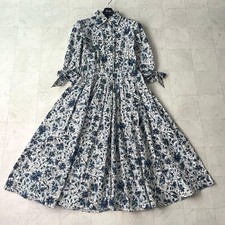 PRADA maxi dress, 36S, floral print, gathered sleeves, excellent condition.