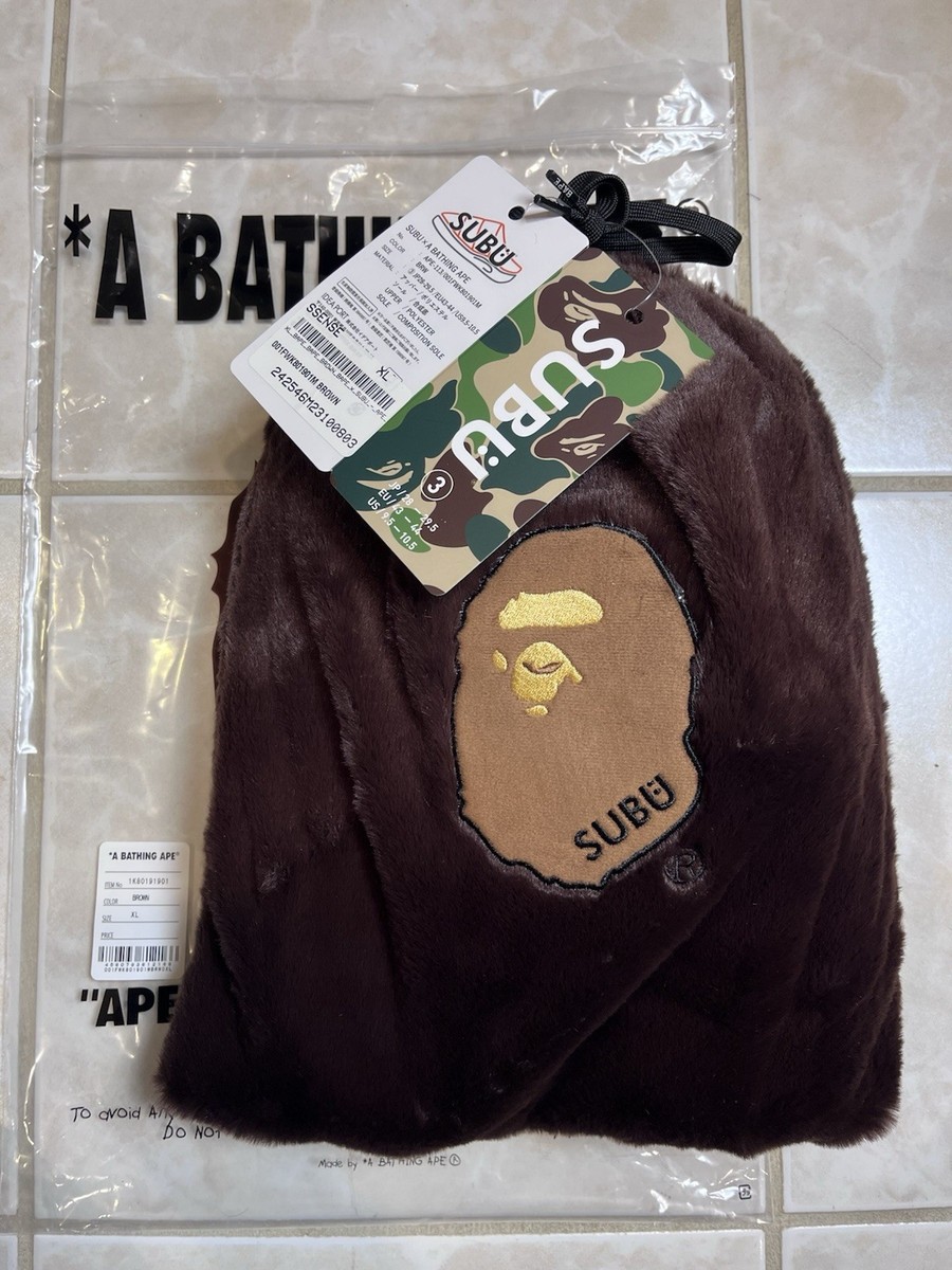 Bape X SUBU Ape Head Puffer Sandals Slippers Slide Ons Bape X SUBU Ape Head Puffer Sandals Slippers Slide Ons
