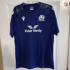 Macron Scotland Rugby 2021/22 Home Replica Tartan Shoulder Peter Vandy Shirt XL