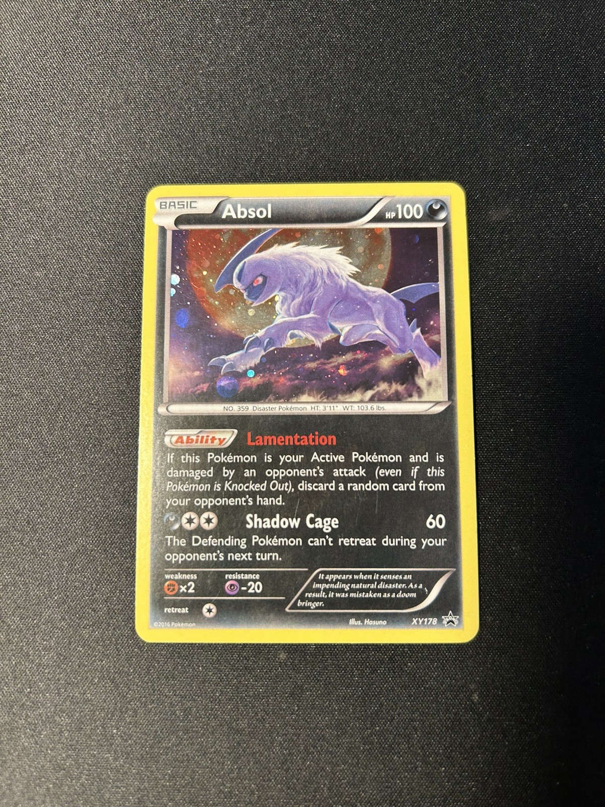 Absol (Cosmos Holo) Holo Pokémon XY Black Star Promo #XY178