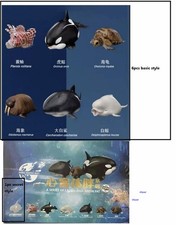 6pcs Animal Heavenly Body A Series Of Laugh And Grow Fat Ocean Figure Toys Model