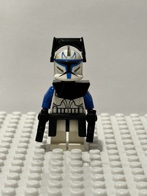LEGO&reg; Star Wars Captain Rex Phase 1 (7675)  Minifigure SIDE EYE RARE MISPRINT!!!