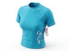 Kanu Surf Women's Breeze II Short Sleeve UPF 50 Rashguard - Aqua
