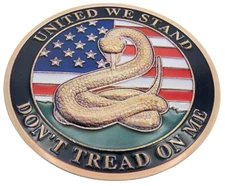 3D METAL Don't Thread On Me Decal Emblem Patriotic Auto, Truck, Car, Motorcycle