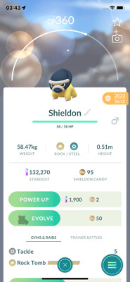 Pokemon Shiny Shieldon ! Registered or Unregistered ! 30 Days Friendship !! Go