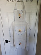 REAL HAND - MADE EMBROIDERY 100 COTTON APRON