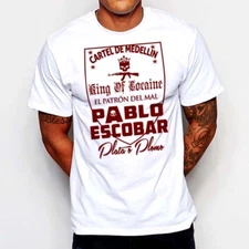 Esco T-Shirt El Patron Del Mal Plata O Plomo most wanted, weed Medellin Tee