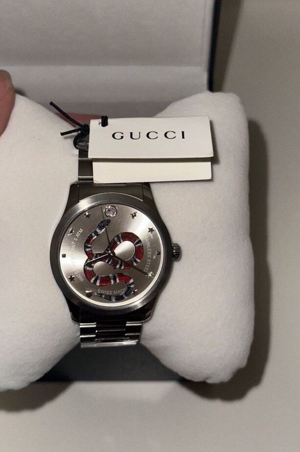 Brand new authentic gucci watch.  With tags identification] Gucci watch with interchangeable bezels  main image 4