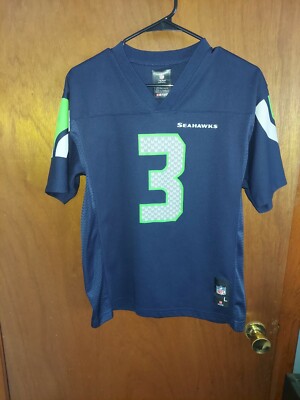 Russell Wilson #3 NFL Team Apparel Seattle Seahawks Jersey Youth Large 14-16