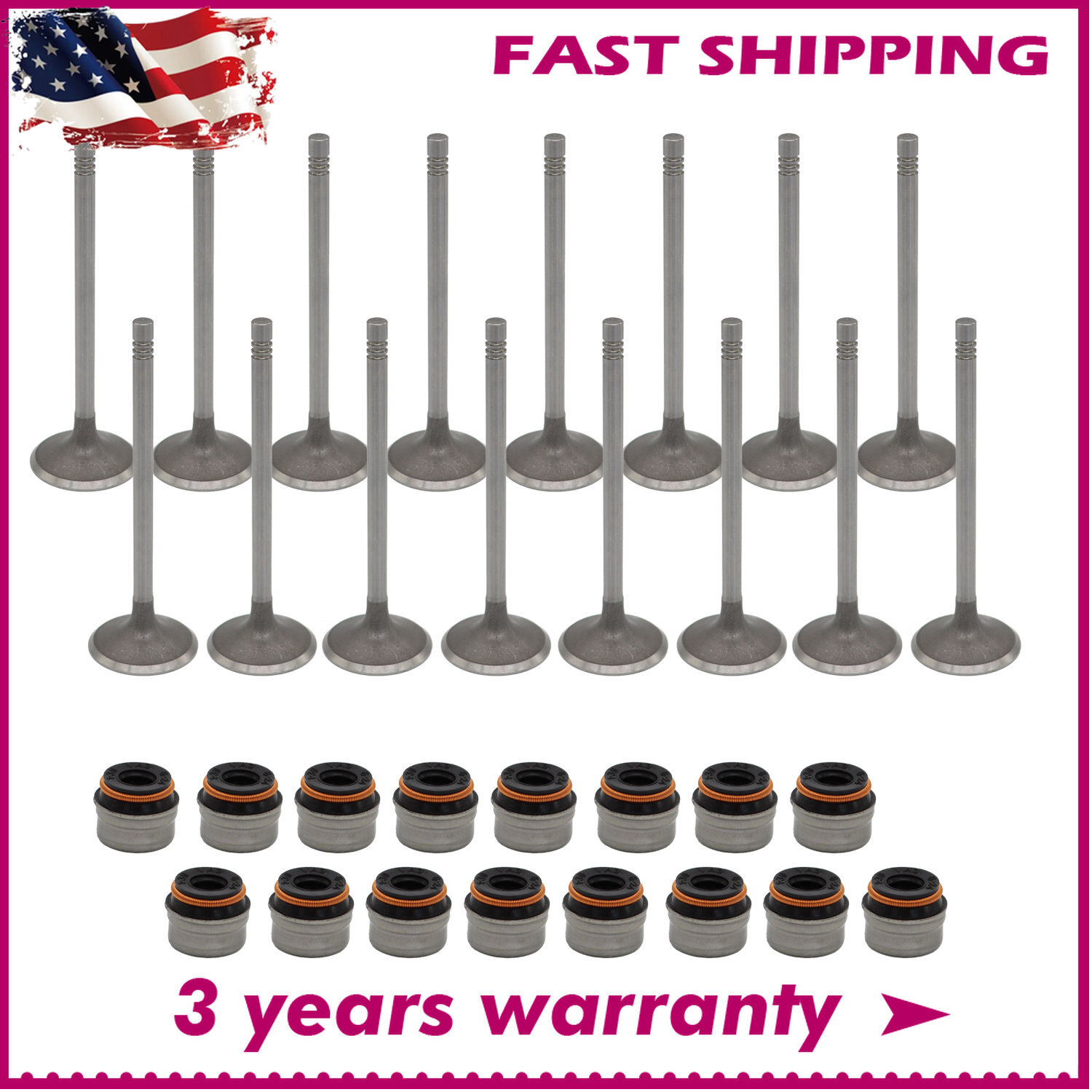 Engine Intake Valves & Exhaust Valves 16pc Kit Fit for Audi VW 2.0T
