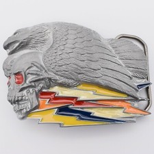 Skull Eagle Lightning Bolt Novelty Gift Belt Buckle New 