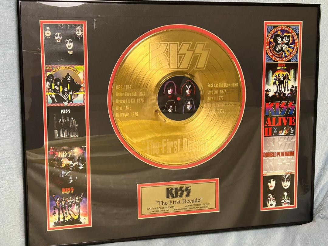 #キッス KISS 24kt ゴールドレコード KISS 24kt Gold LP The First Decade 10 Albums Ltd S/N:221