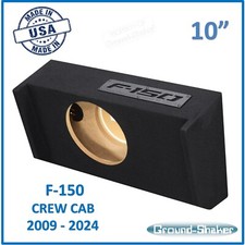 2009-2024 Ford F150 Crew Cab 10" Single Sub Box Subwoofer Enclosure Speaker Box