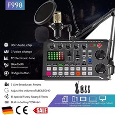 Podcast Mikrofon Set, USB Nieren Kondensator Mikrofon, Audio Mixer Set mit Sound