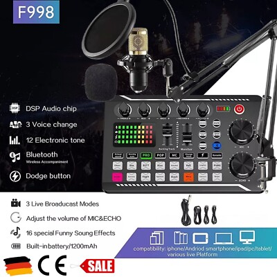 Home Studio Aufnahmeset Studio Audio Podcast Set Ausrüstung Kondensator Mikrofon