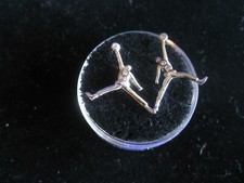 BASKETBALL PLAYER Butterfly Backs Character EARRINGS in .925 Silver with CZs