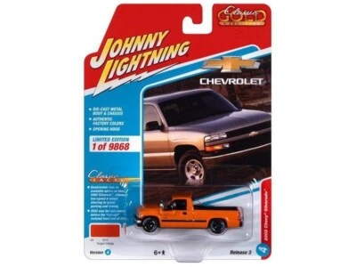 Autoworld Johnnylightning 1/64 2002 Chevy Silverado (Tanger Orange) JLSP281A B7 - Photo 1/2