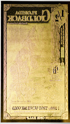 2025 Florida 1/2 Goldback Aurum Gold Foil Note - 1/2000 Oz 24kt .999 Fine Gold
