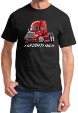 Freightliner Cascadia Semi Truck Full Color Tshirt NEW FREE SHIPPING