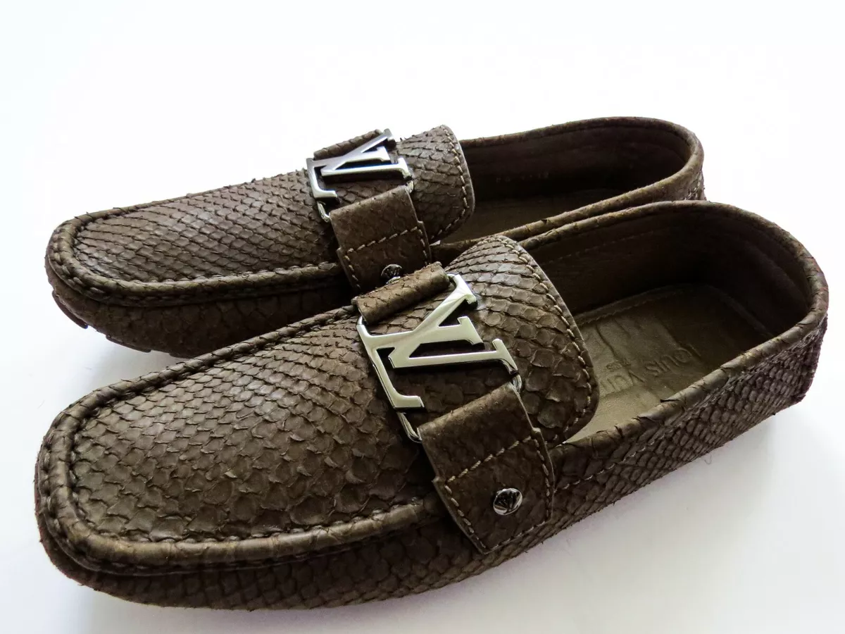 LOUIS VUITTON Dark Brown Monte Carlo Moccasins Driving Shoes