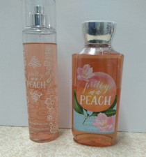 Bath  Body Works Pretty as a Peach 10 oz shower gel  8 oz fragrance mist spray