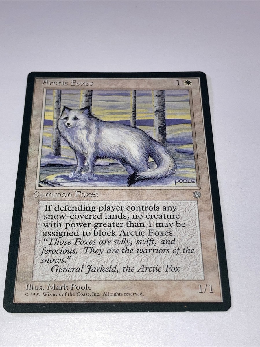Magic The Gathering Arctic Foxes 1995 Card | eBay