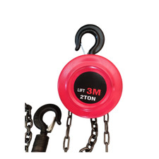 Paranco manuale a catena 3 metri portata max 1000 kg con gancio girevole