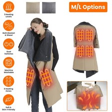 Winter Electric Heated Blanket Heated Poncho Shawl Wrap Throw Soft Women Warmer