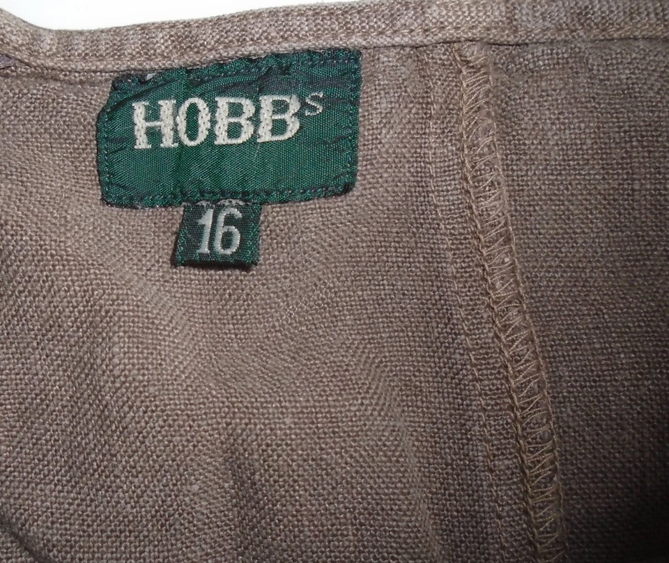 Hobbs Flared Skirt dark brown long maxi 36 inch length 100% linen Size 16 vgc - Image 2 of 4