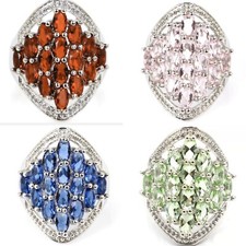 Sterling Silver Multi-gemstone Ring