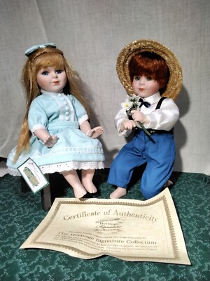 The Heritage Signature Collection Collections Girl Boy Porcelain  Doll's