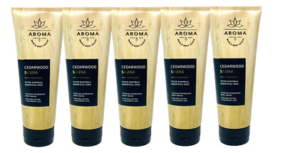 5 BATH & BODY WORKS AROMA CEDARWOOD SAUNA ULTIMATE HYDRATION BODY CREAM 8 OZ NEW