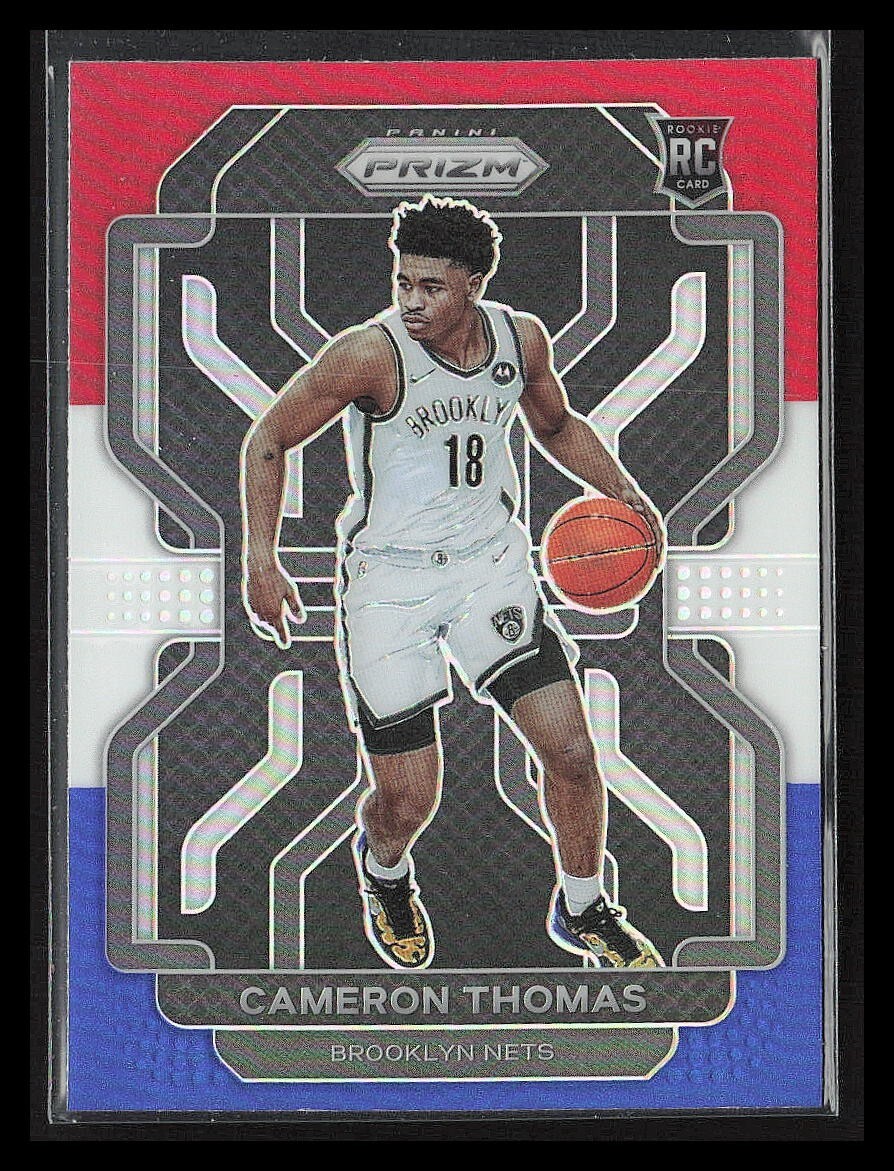 CAMERON THOMAS 2021 Prizm Basketball Red White Blue Rookie #297 BROOKLYN NETS