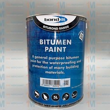 Bond IT - Bitubond Range Weatherproofing Bitumen Paint - Black - 5L