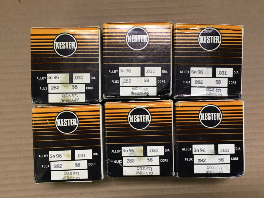 Kester Solder, Rosin Core, Alloy SN 96 DIA .031 Core 58 Flux 282 QQS