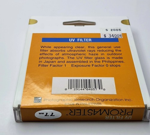 Genuine ProMaster 77mm UV Precise Glass Lens Filter Japan 77 mm Glass Safety - Picture 5 of 6